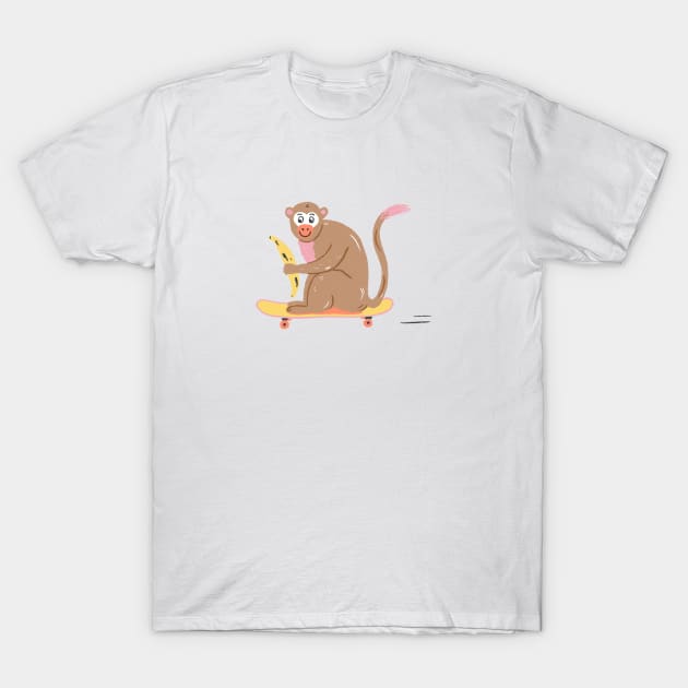 Monkey Skater T-Shirt by Das Brooklyn